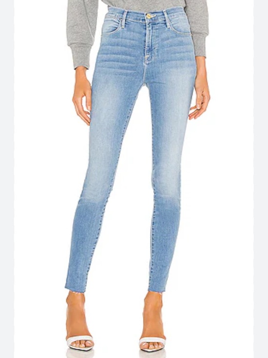 Frame Denim Denim - FRAME Le High Skinny Jeans Women 26 High Rise Light Wash Raw Hem